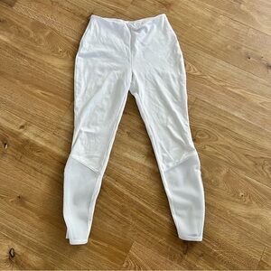 LYSSE Leggings Mesh & Zipper Ankles White Women’s Size S